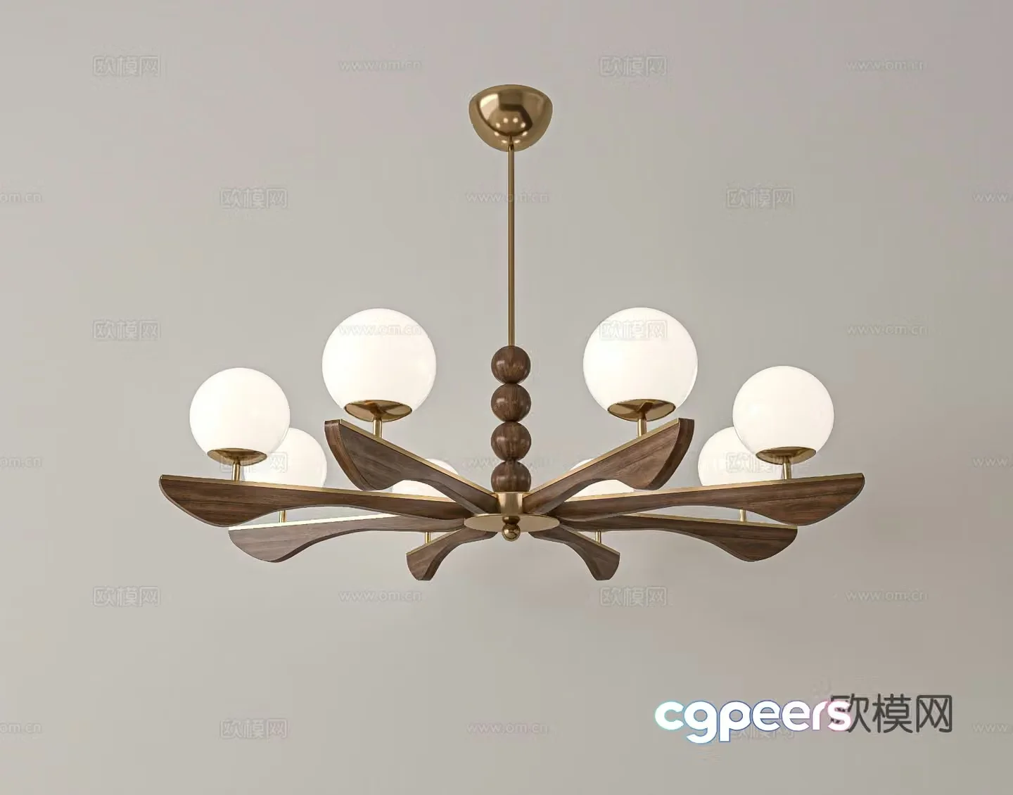 Medieval style chandelier living room chandelier 3d model