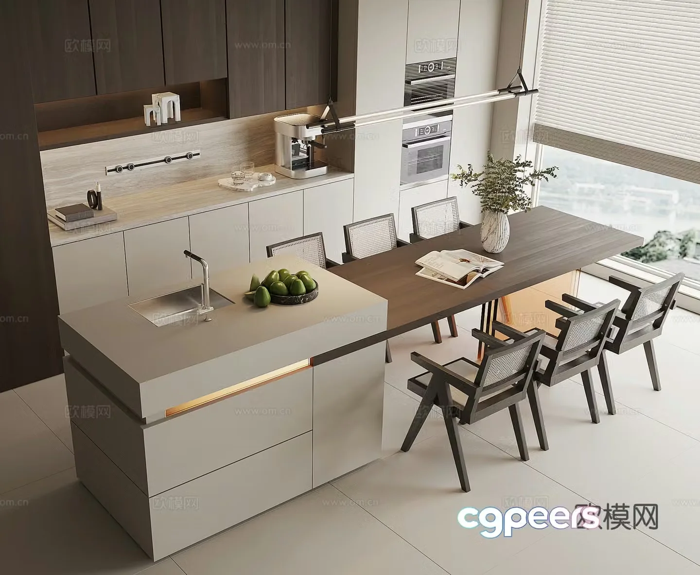 Modern water bar 3d model