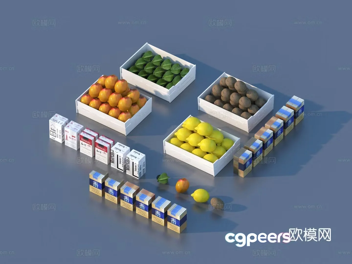 Fruit Packaging Box Food Box 3D Model