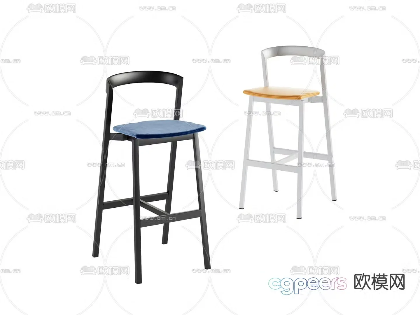 Modern bar chair bar stool bar stool 3d model