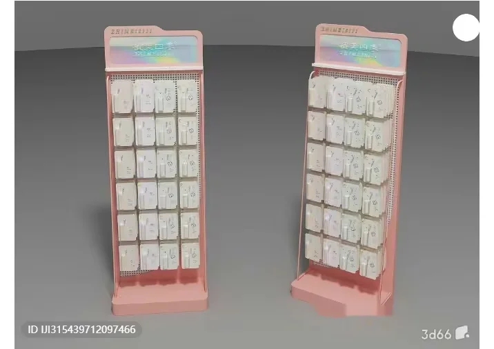 Pink Display Stands 3D Model – 1553 – VRAY Render