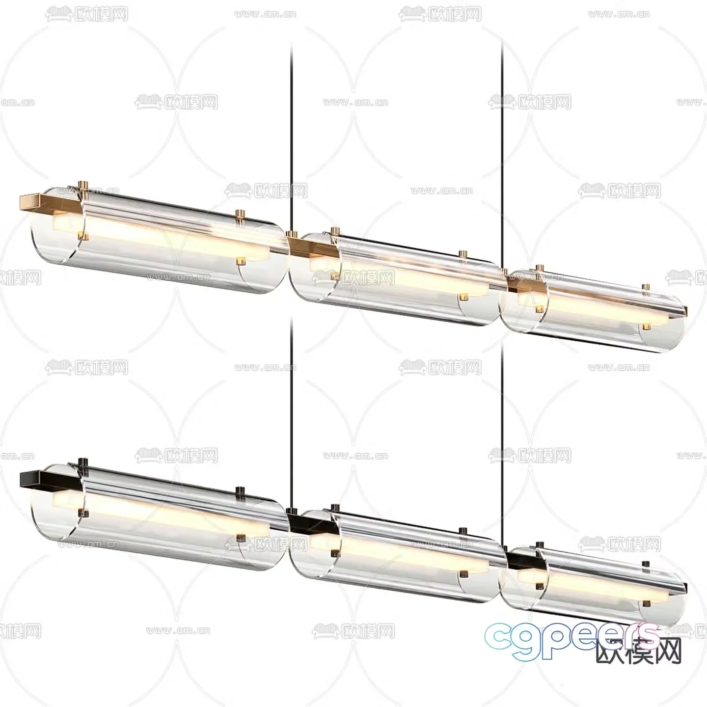Modern Chandelier Glass Chandelier Metal Chandelier 3D Model