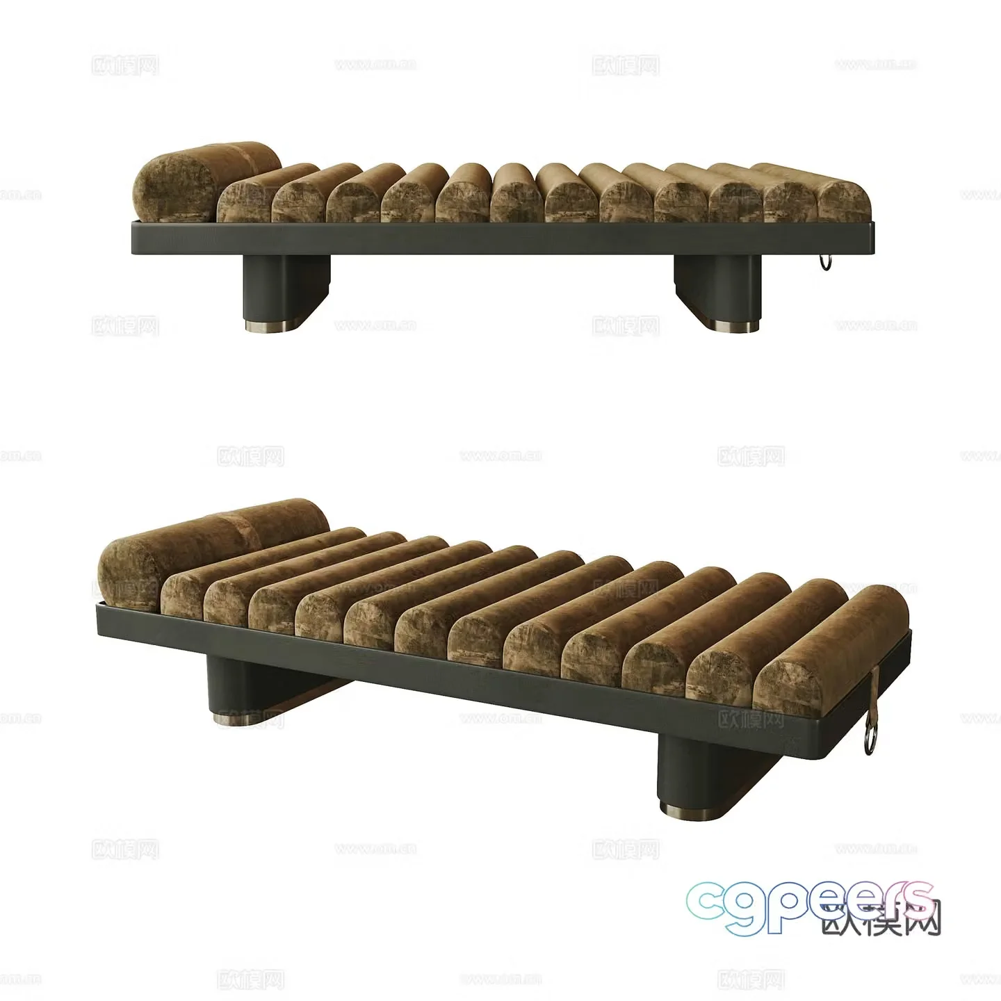 Modern bench sofa stool 3d model