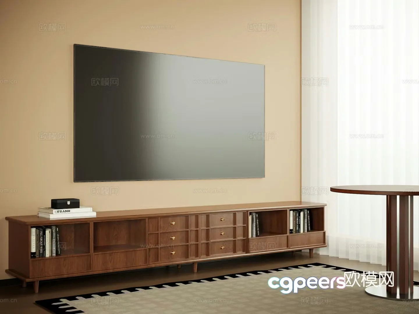 Middle-aged TV Cabinet TV 3D Model