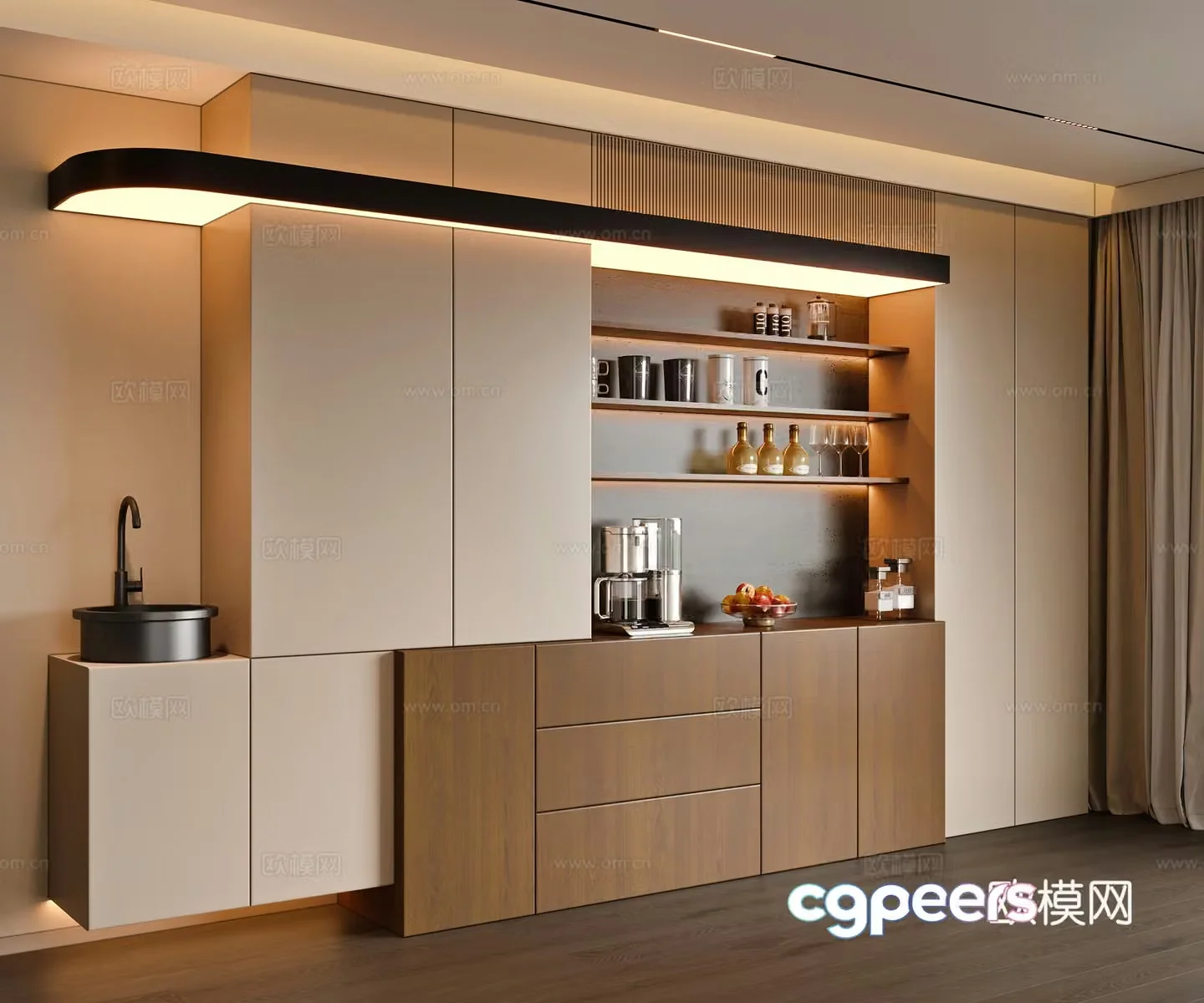 Modern sideboard 3D model