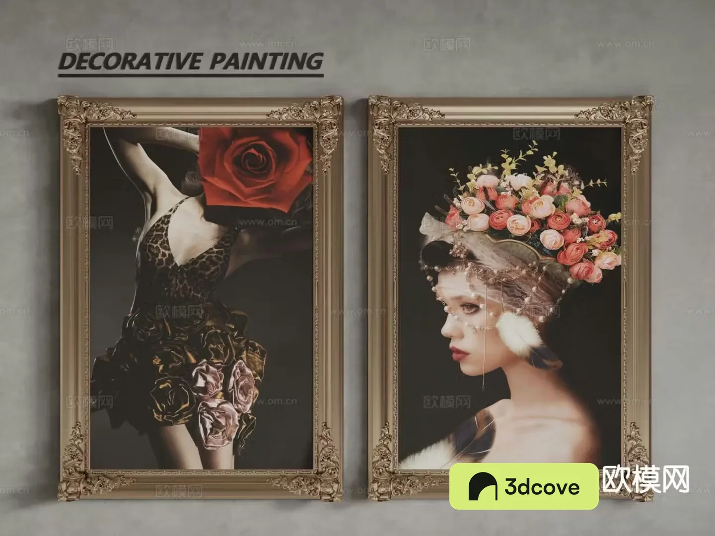 European decorative painting frame painting entrance hanging painting