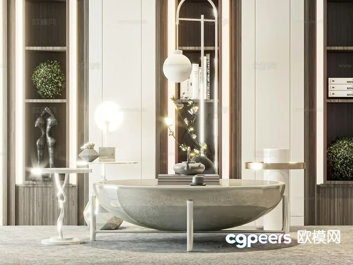 Light luxury mother-in-law coffee table 3D model