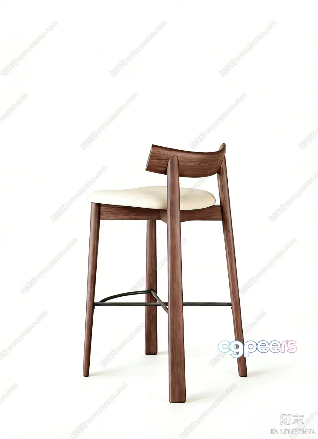 Wooden Bar Stool 3D Model – 13900 – VRAY Render