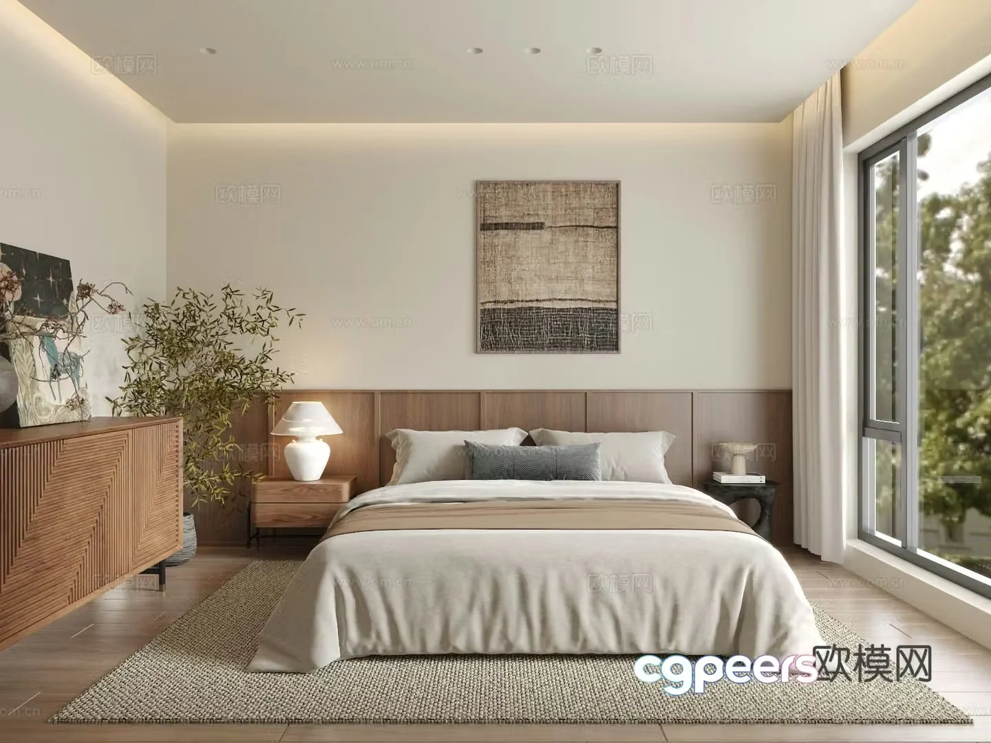 Wabi Sabi bedroom master bedroom 3d model