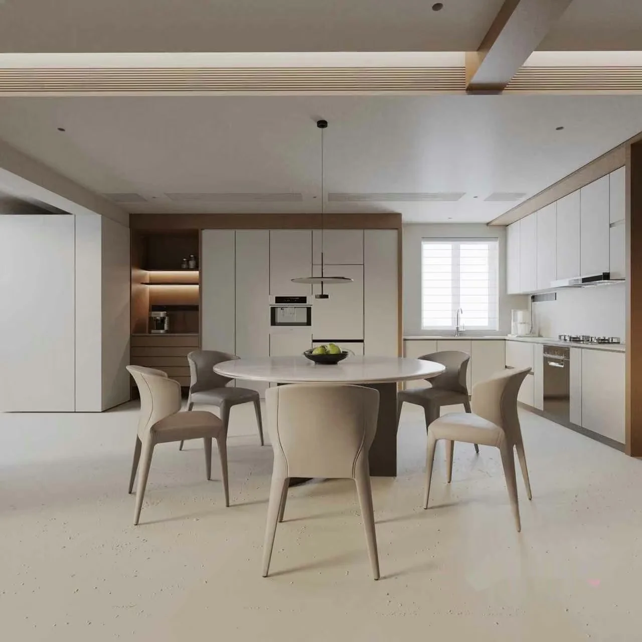 Modern Minimalist Dining Room 3D Model – 18388 – VRAY Render