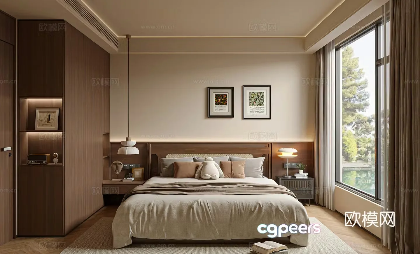 Middle-aged bedroom 3d model