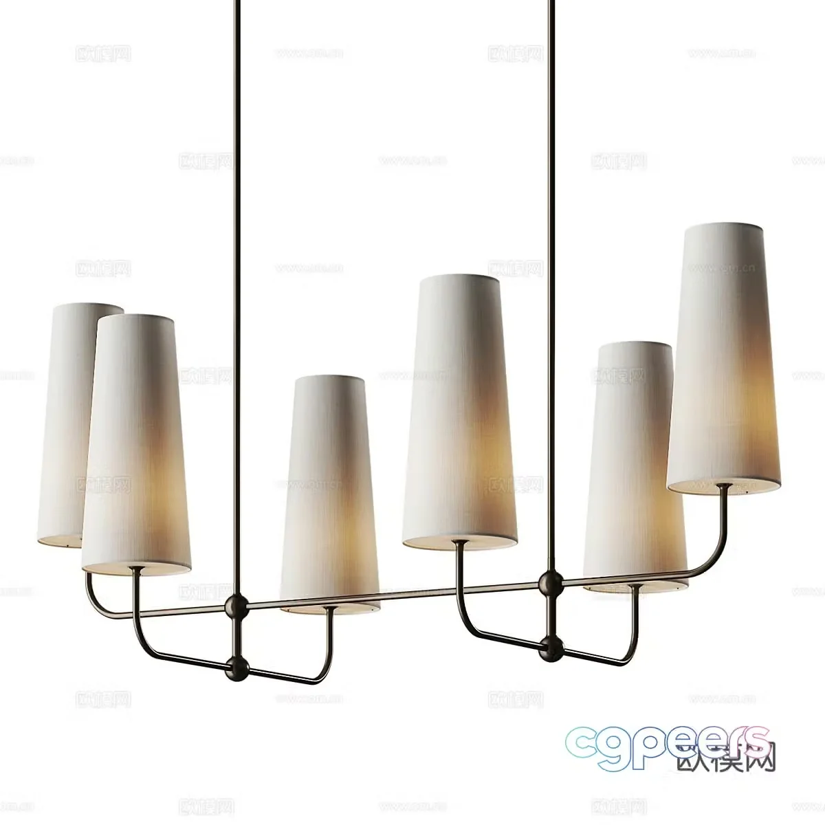 New Chinese Allied Maker Bola Chandelier 3D Model