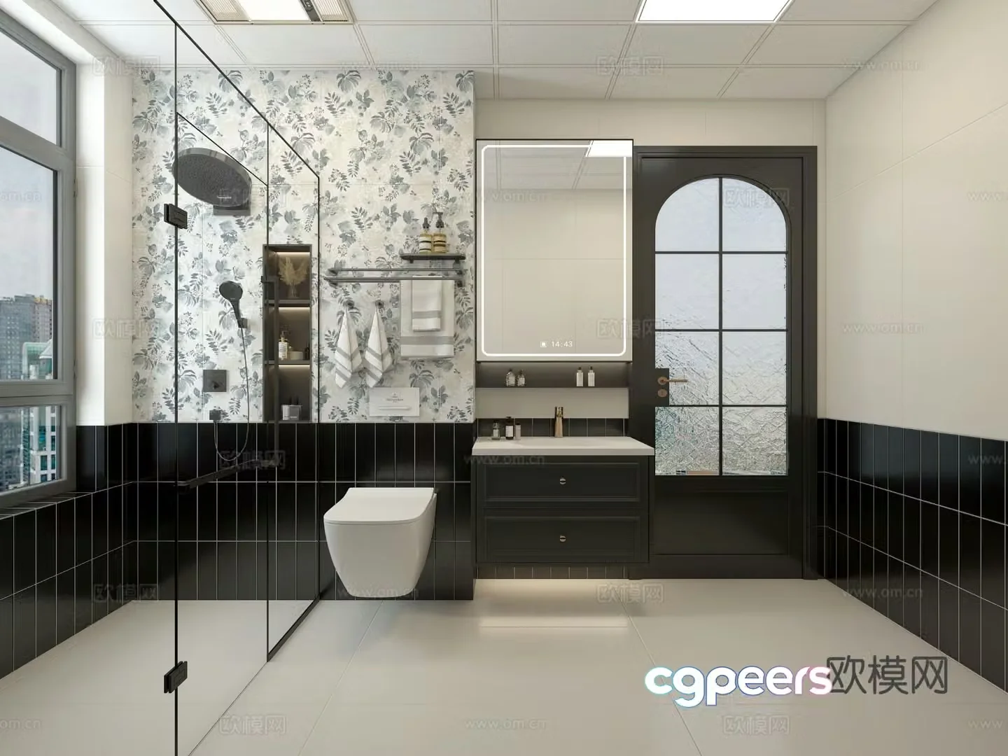 French bathroom bathroom 3d model