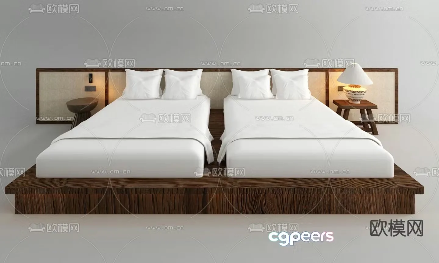Wabi Sabi bed and breakfast single bed 3D model