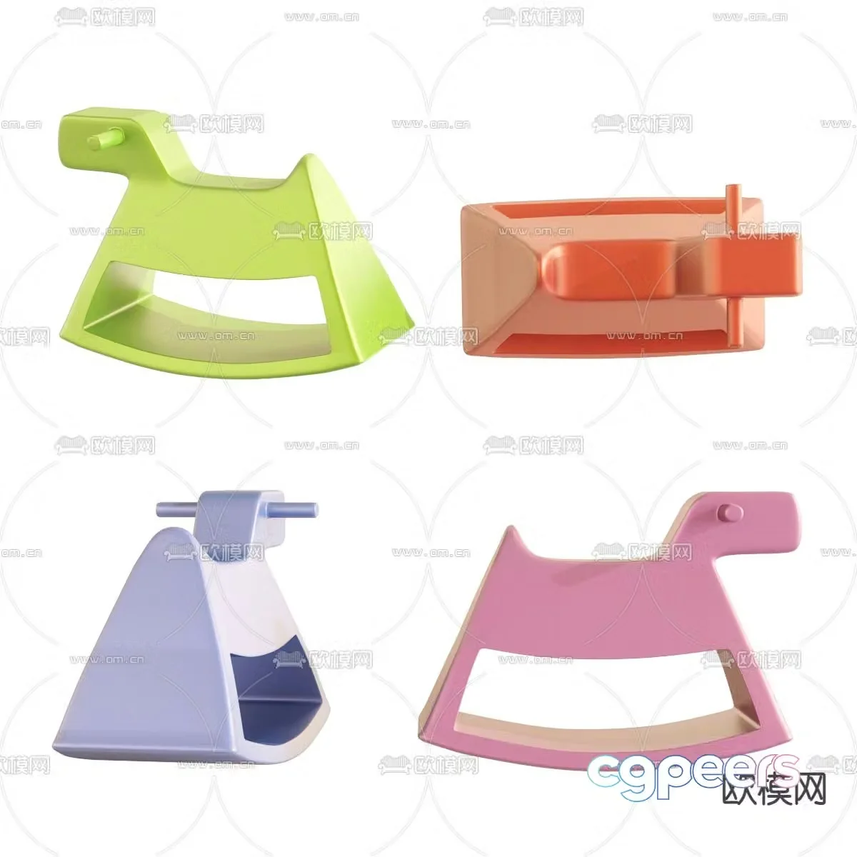 VONDOM children’s chair wooden horse chair 3d model