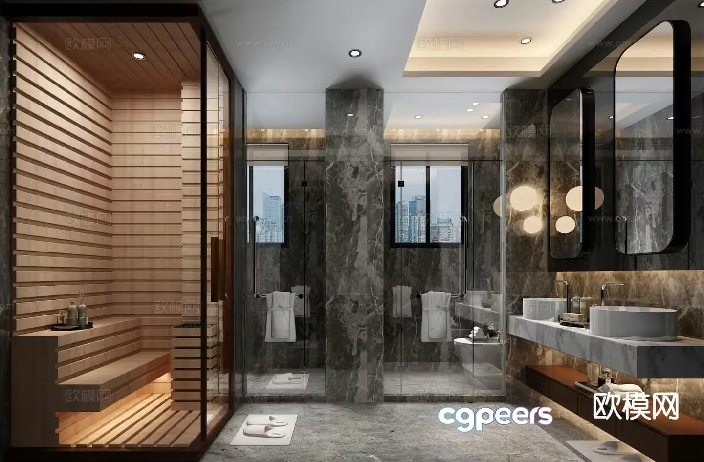 Modern bathroom bathroom toilet 3d model