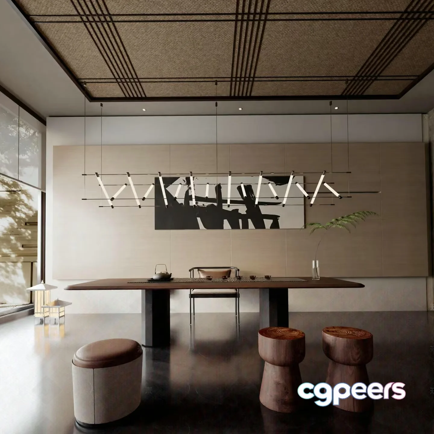 Modern Dining Room 3D Model – 23677 – VRAY Render