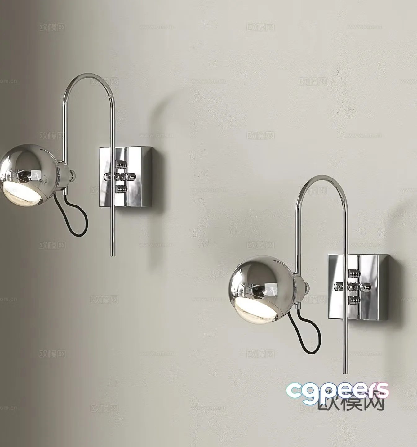 Medieval wall lamp retro wall lamp 3d model