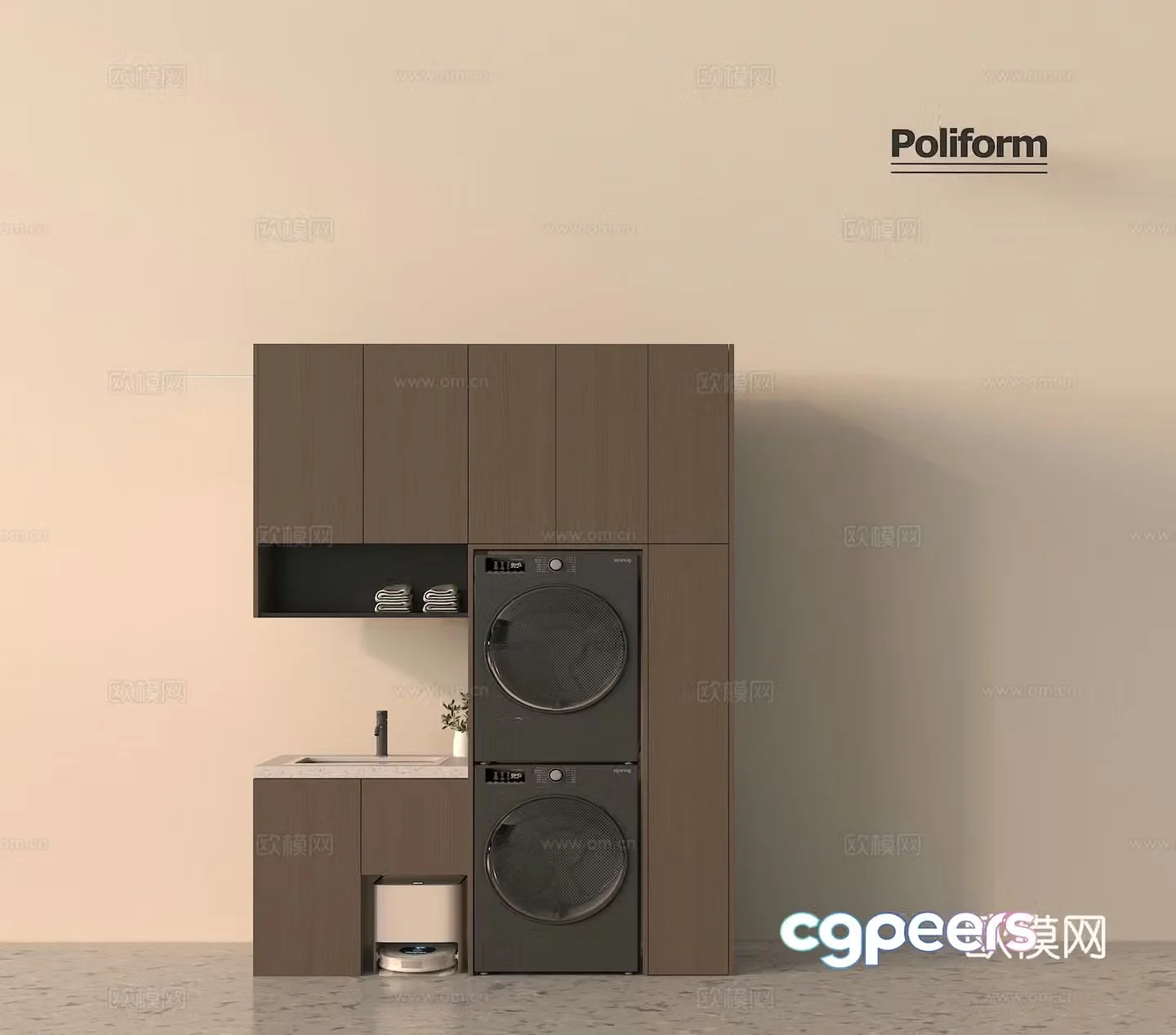 Washing cabinet 3d model