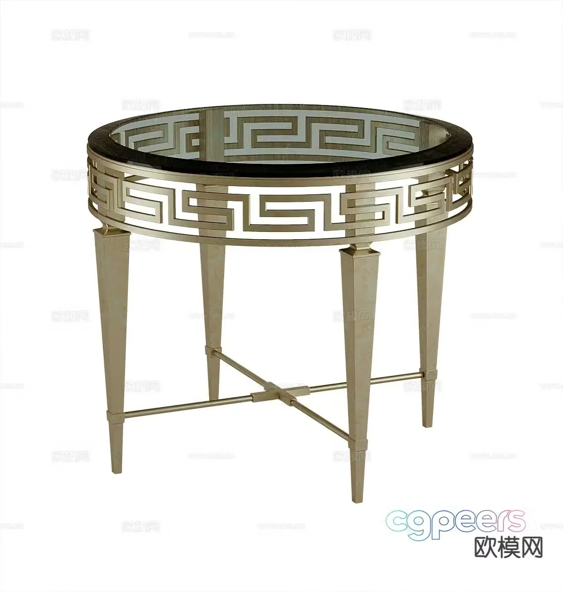 American side table corner table round table 3D model