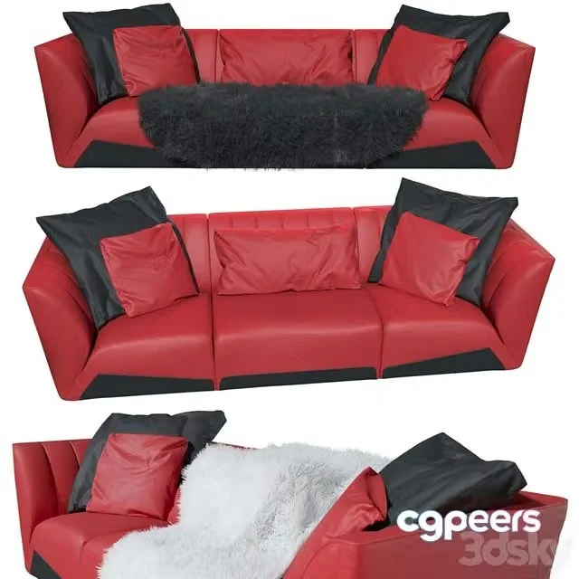 3ds Max Free – The three-seater sofa Sepang – Tonino Lamborghini