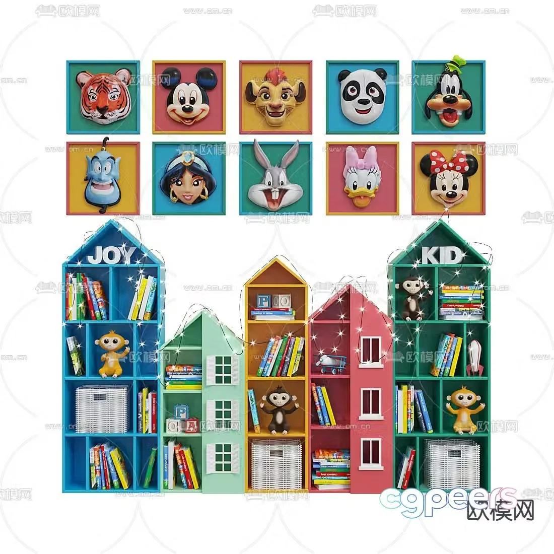 Modern children’s toy cabinet 3d model
