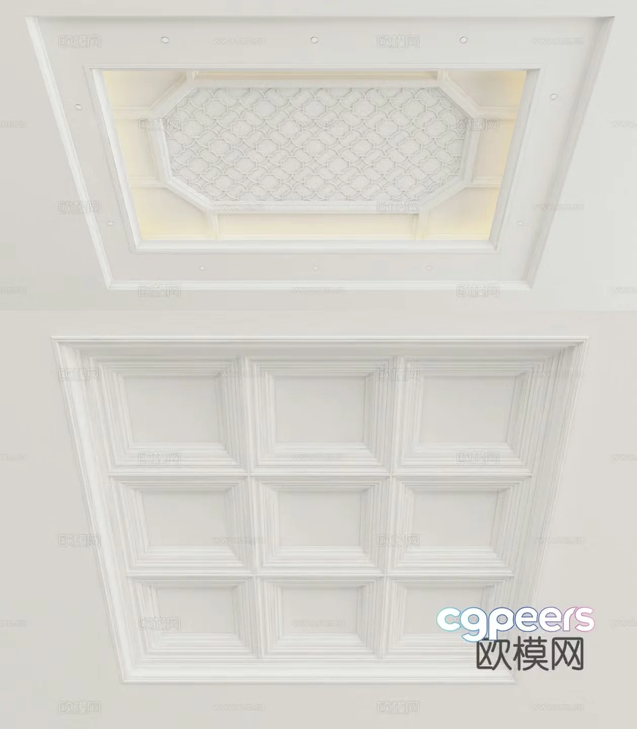 European style ceiling 3D model
