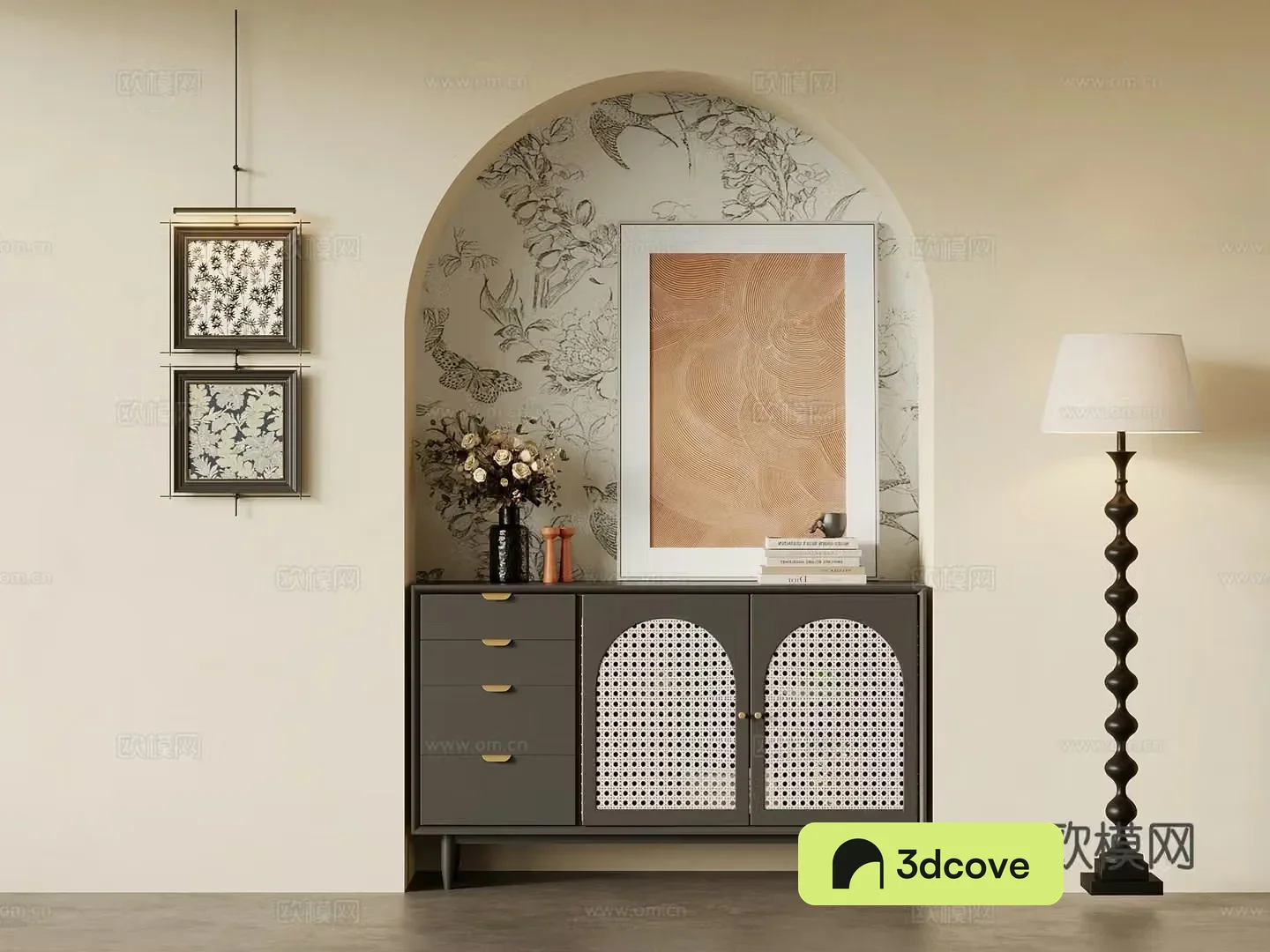 French entryway cabinet