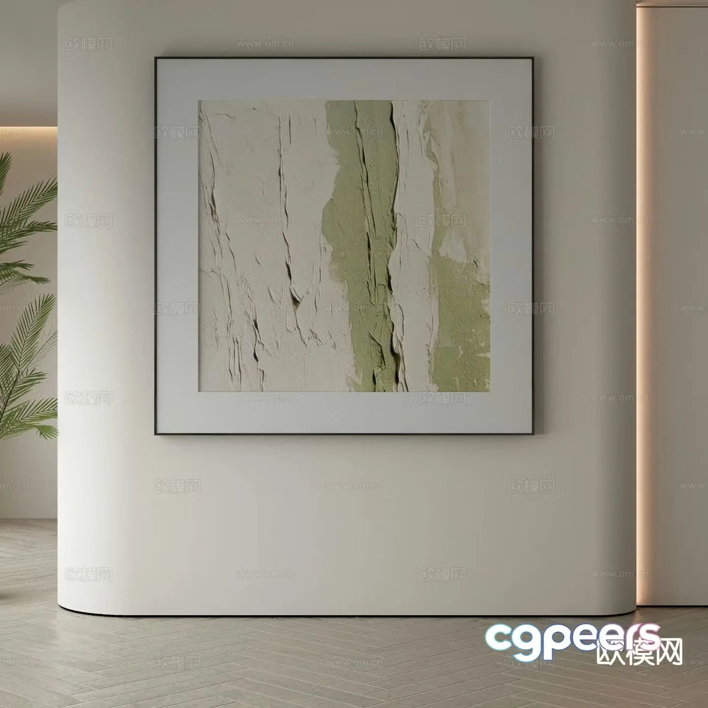 Modern art painting texture painting decorative painting 3d model