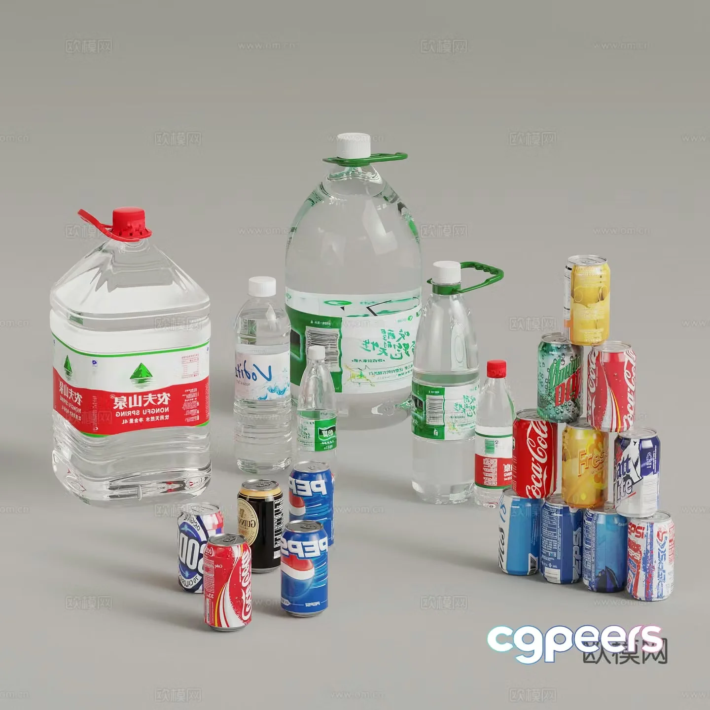 Drinks Modern Other Supplies Drinks Mineral Water 3D Model