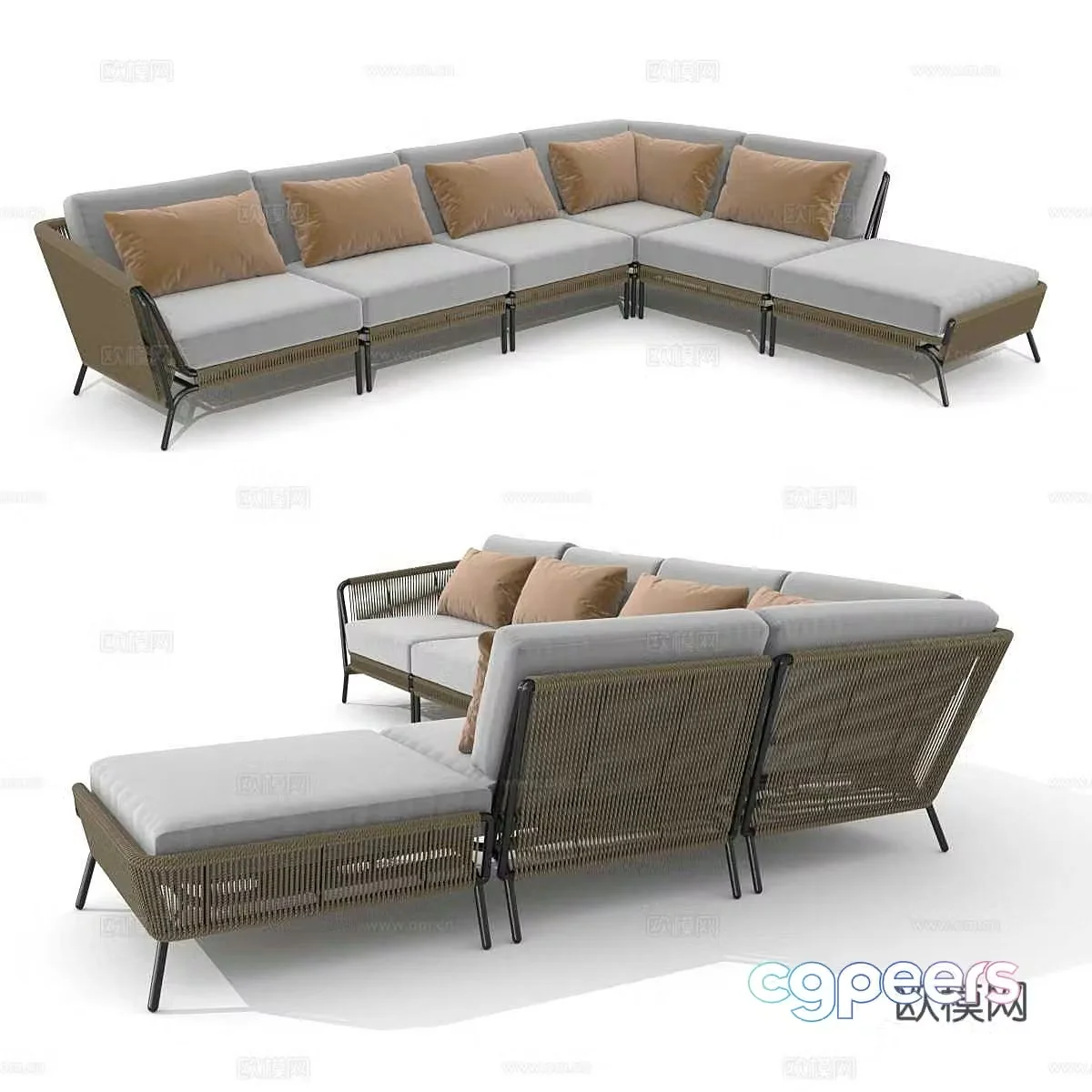 Holly Hunt Salamander Combination Sofa 3D Model