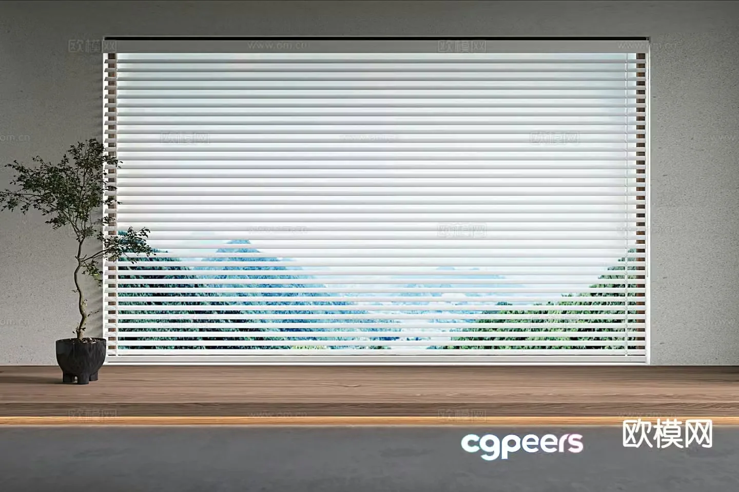 Venetian blinds dream curtain 3d model