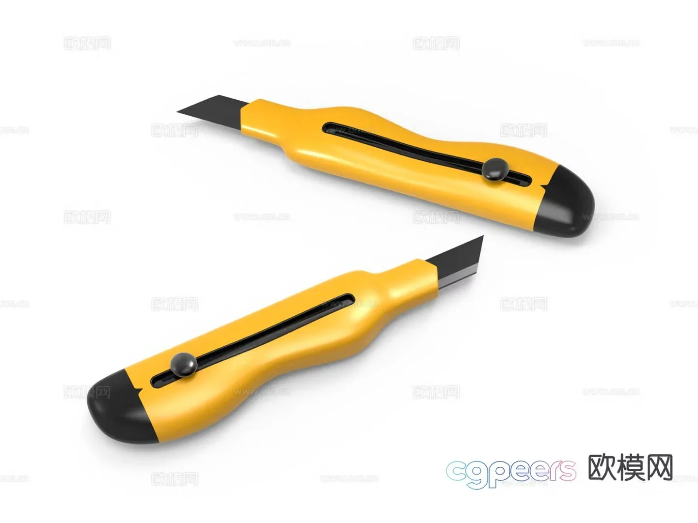 Office supplies utility knife 3d model