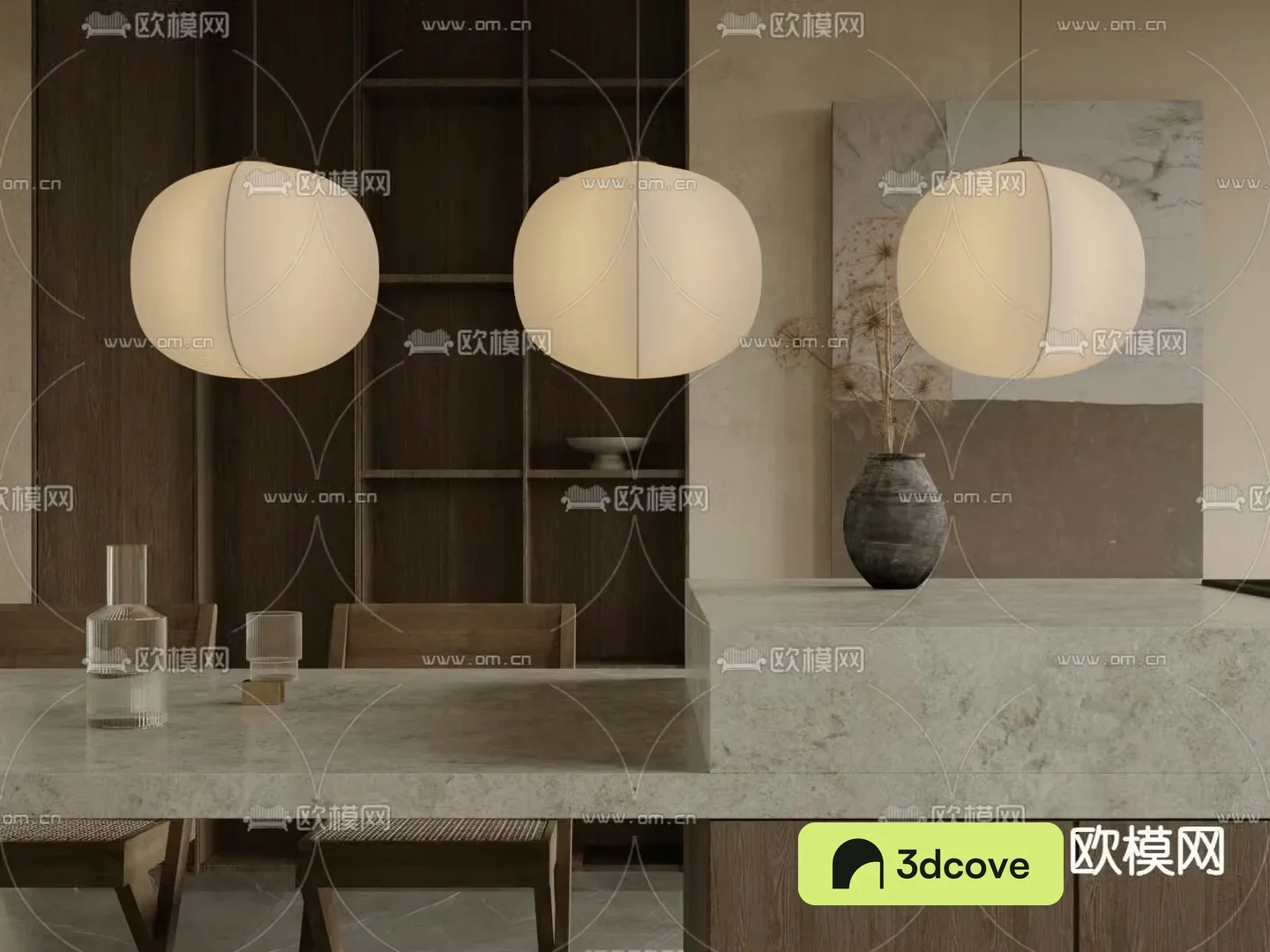 Wabi-sabi chandelier paper chandelier
