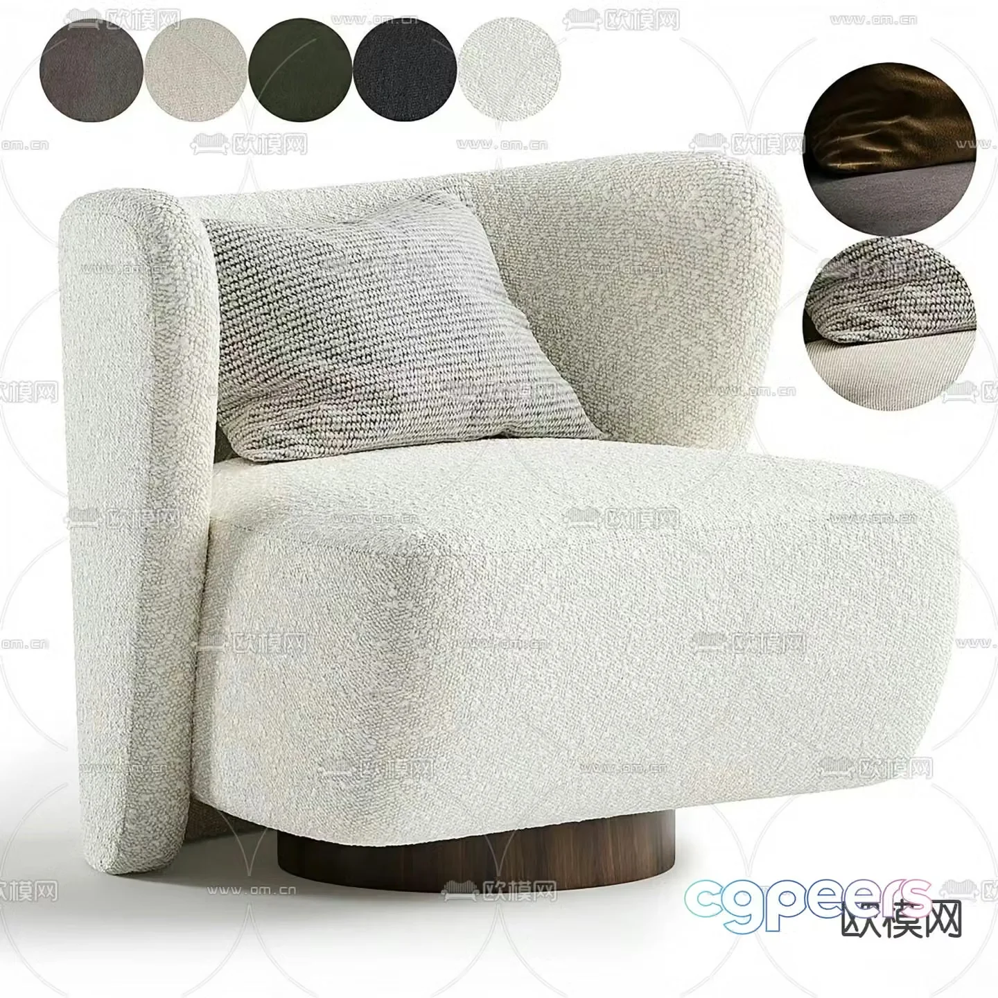 Single sofa leisure sofa 3d model