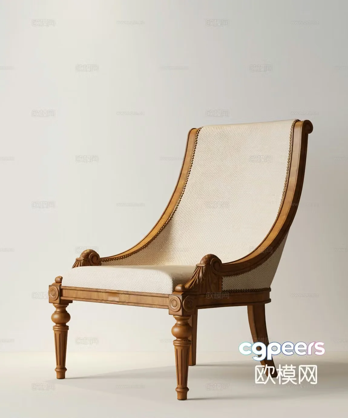 American casual sofa American casual chair French mid-year leisure chair French mid-year leisure sofa 3D model