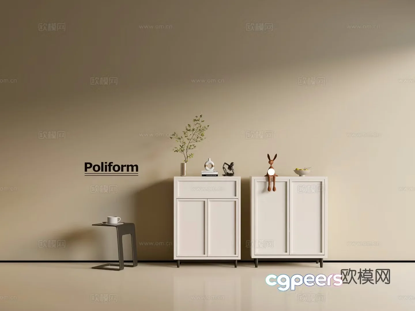 Modern cream wind chest of cabinet ins wind minimalist wind cabinet whole cabinet sideboard balcony cabinet 3d model