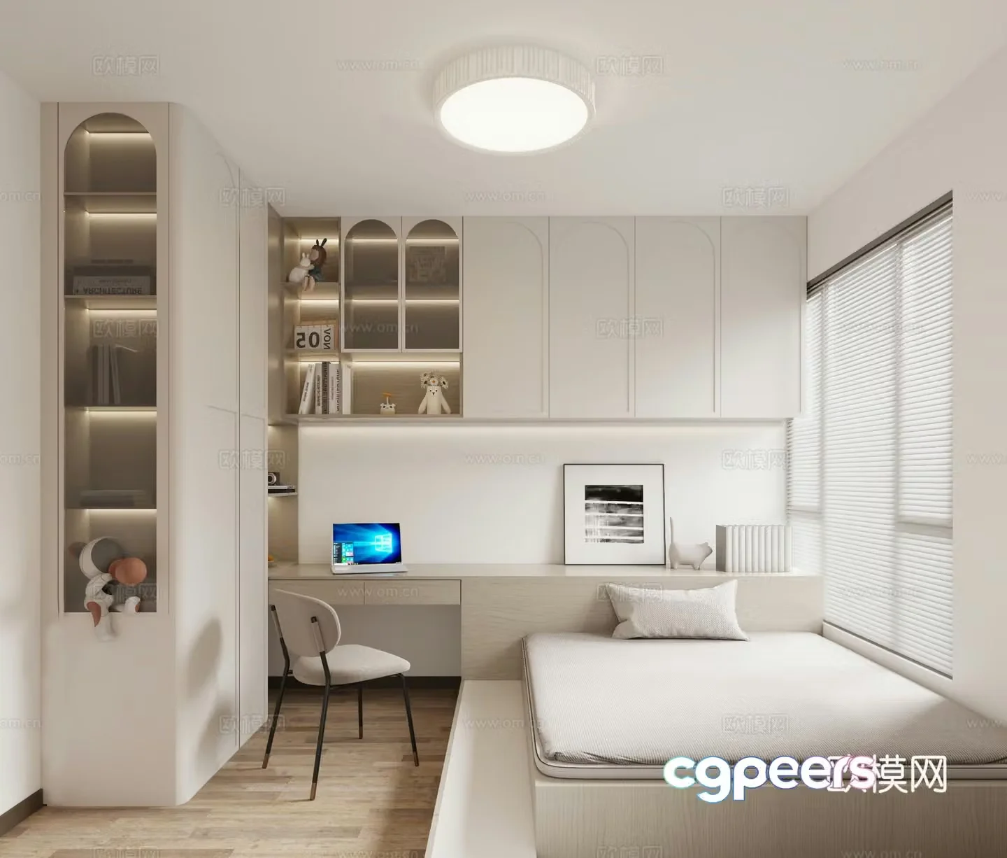 Modern children’s tatami bedroom 3d model