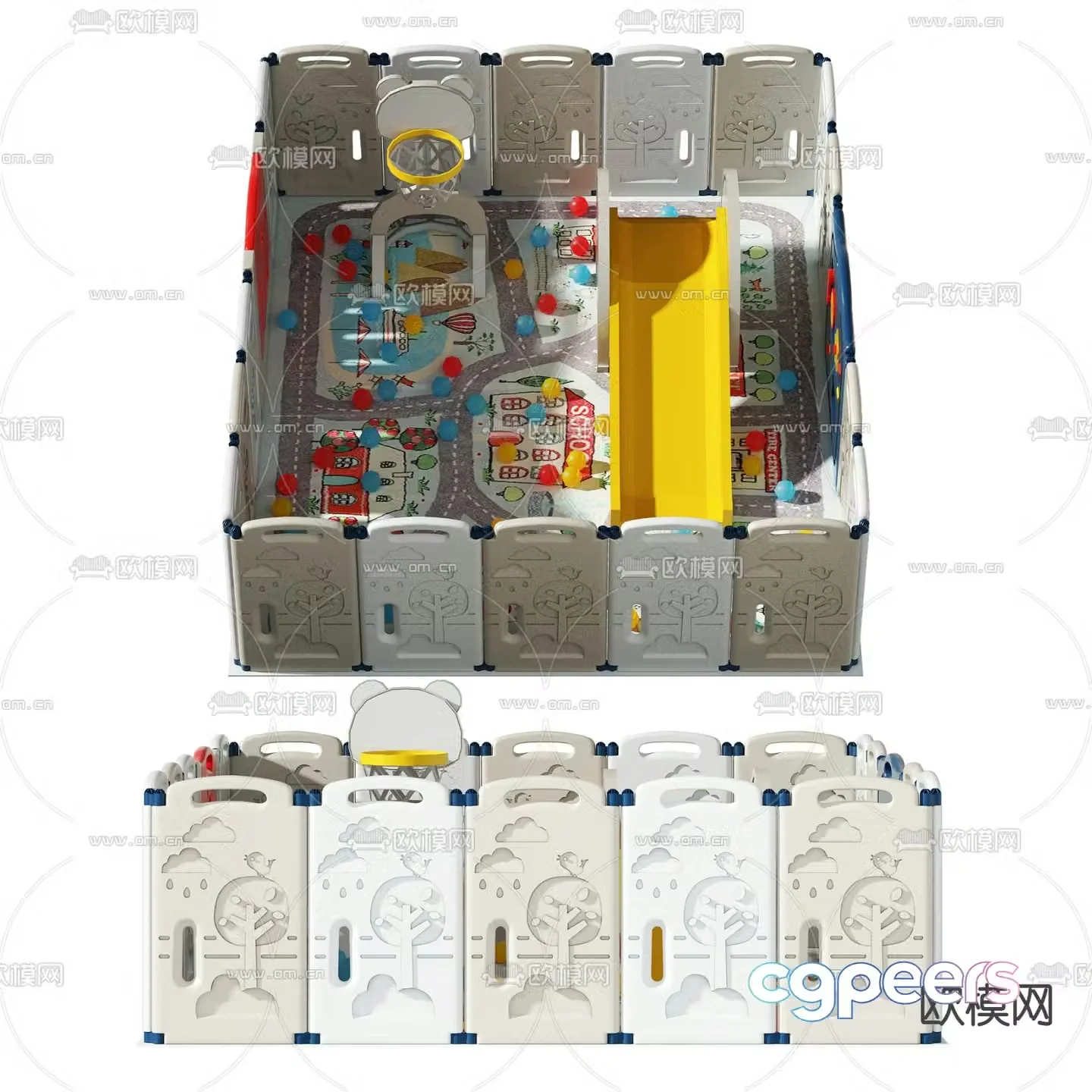 Modern children’s entertainment equipment 3d model