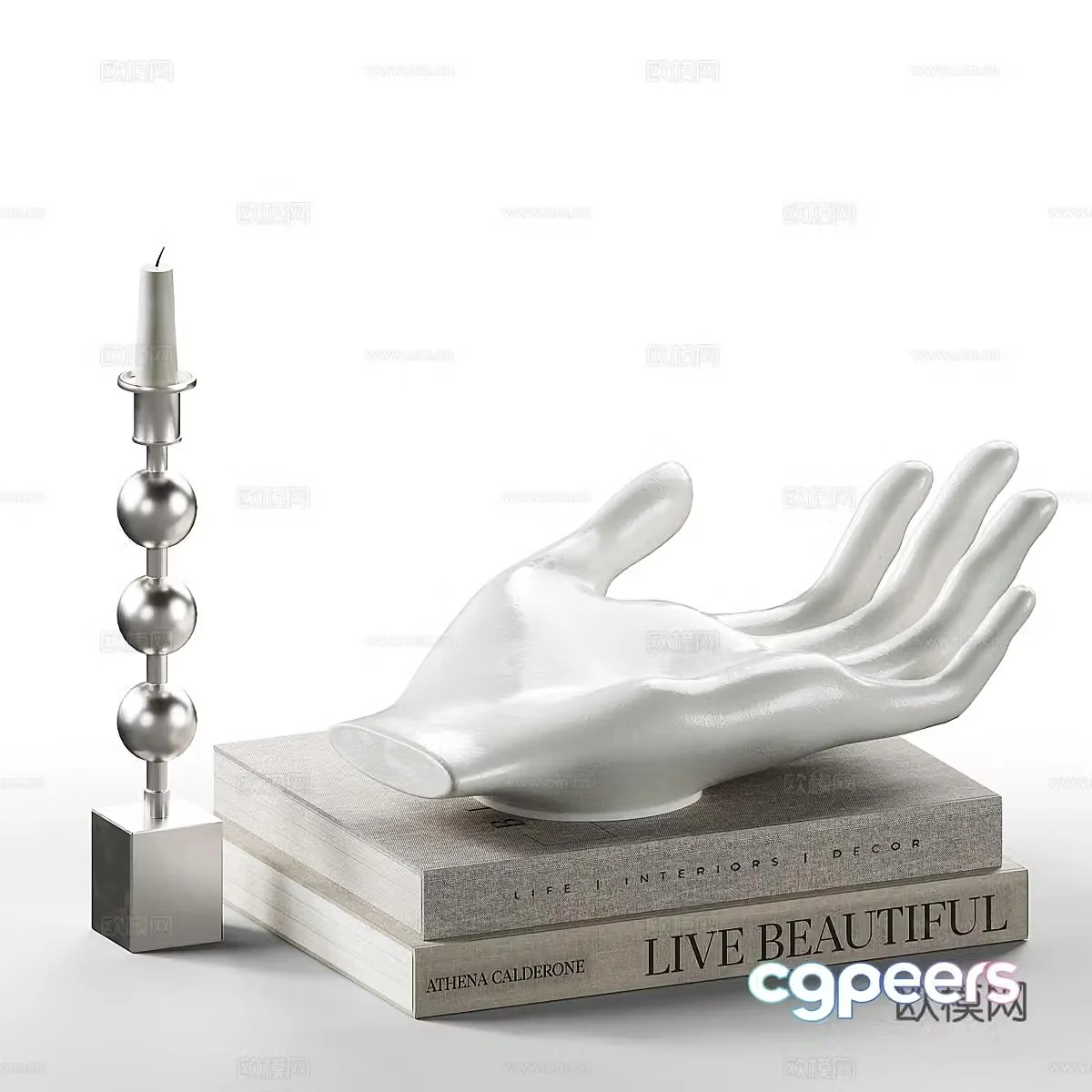 Modern Italian jewelry ornament combination 3D model