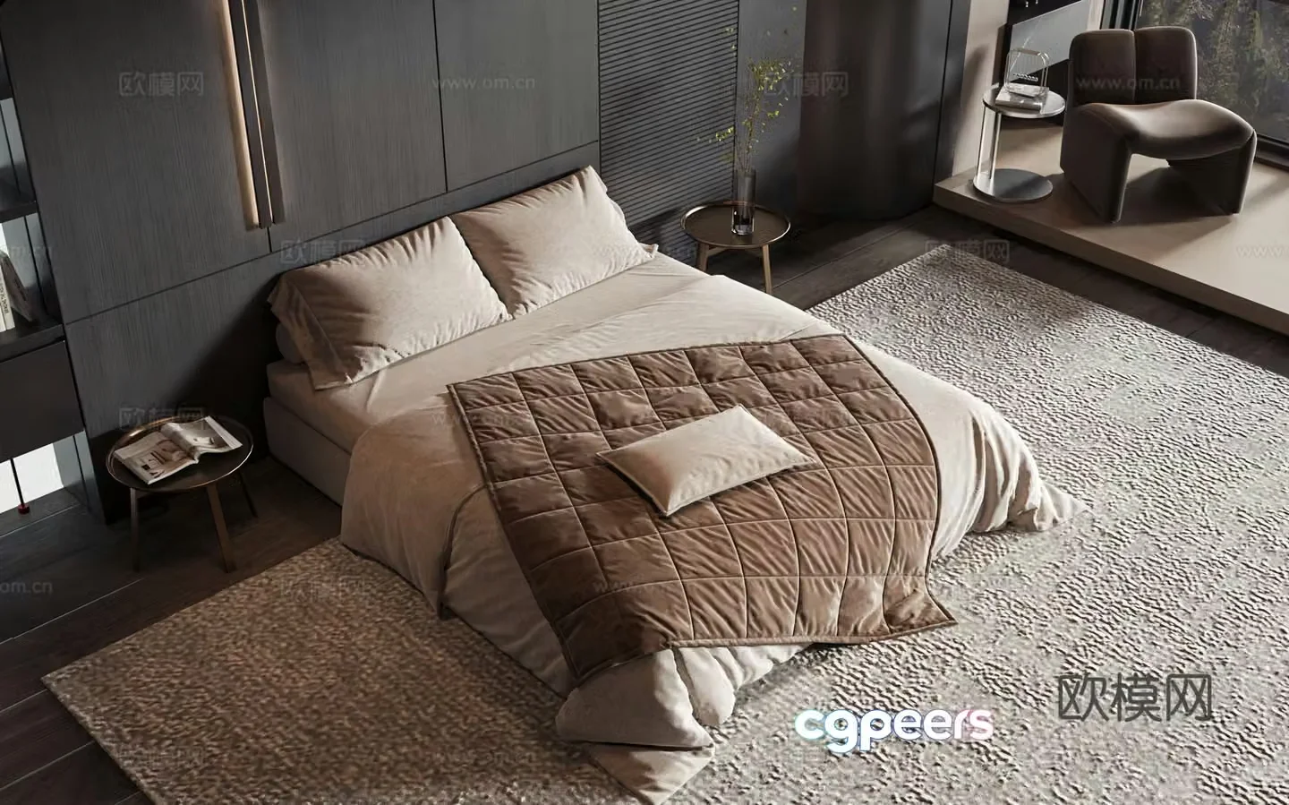 Modern style product bed 3d model