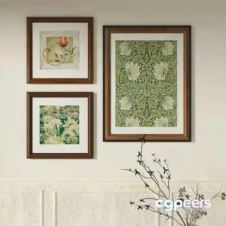 Two Framed Pictures 3D Model – 6445 – VRAY Render