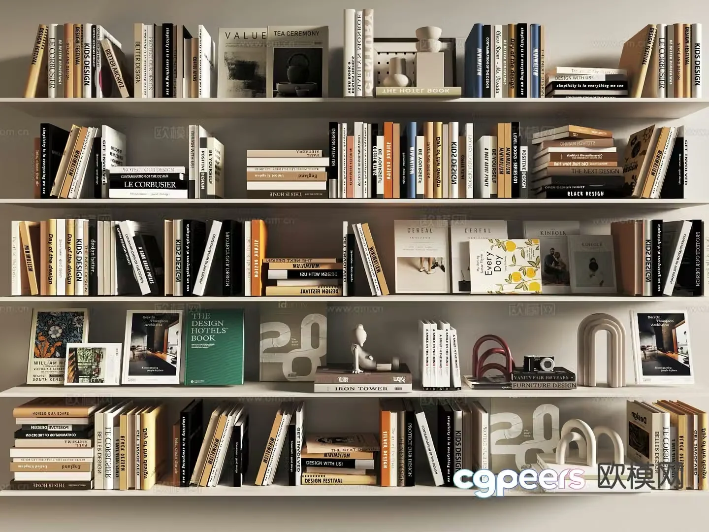 books magazine books pile english book 3d model