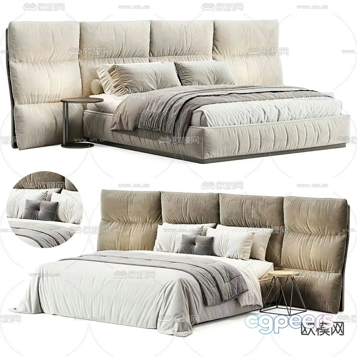 by Visionnaire double bed 3d model