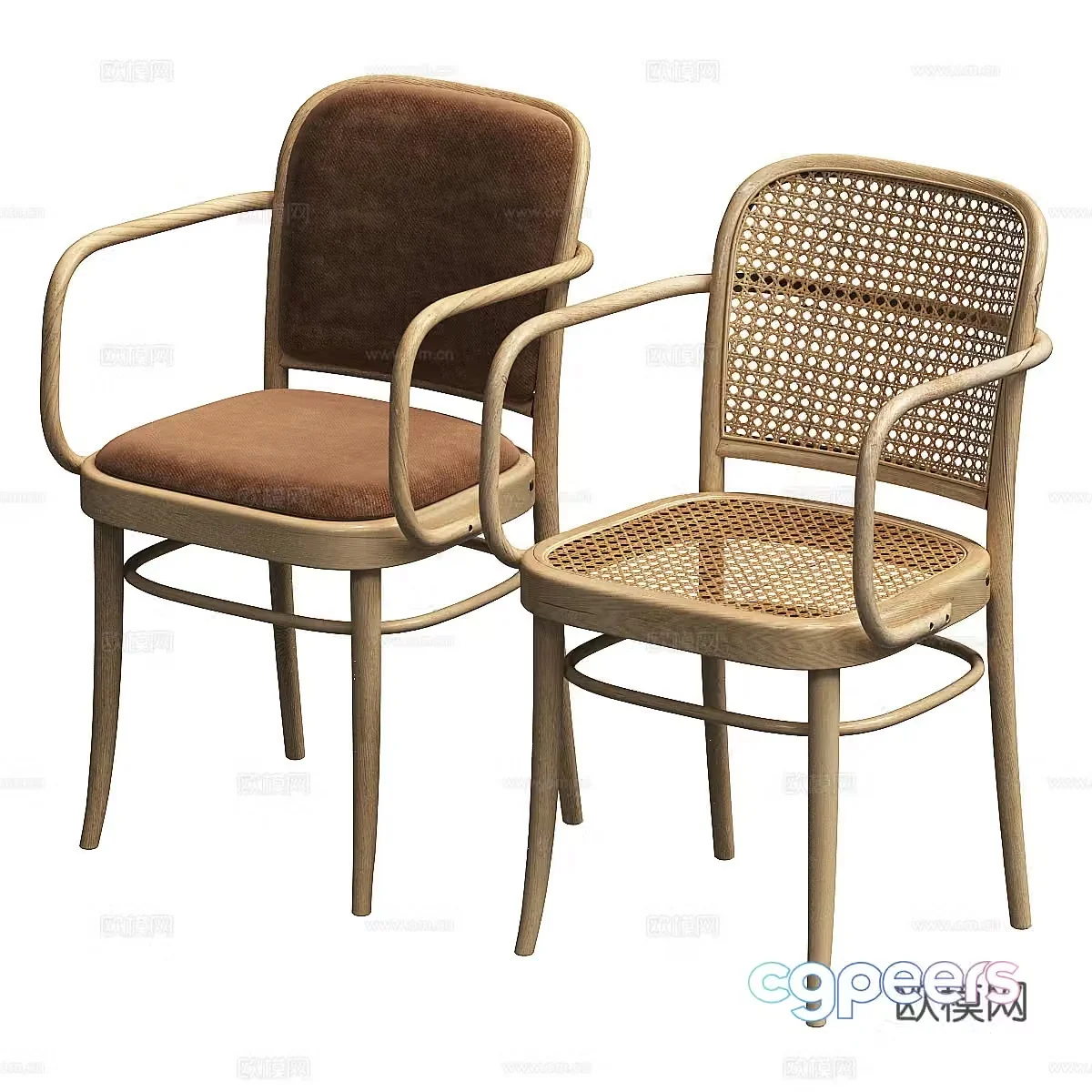 New Chinese style Wasabi log chair 3D model