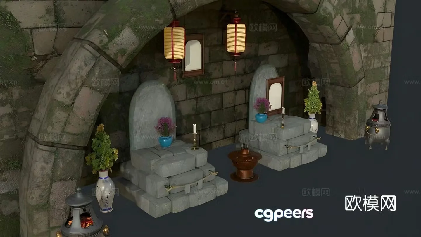 Chinese cemetery 3d model