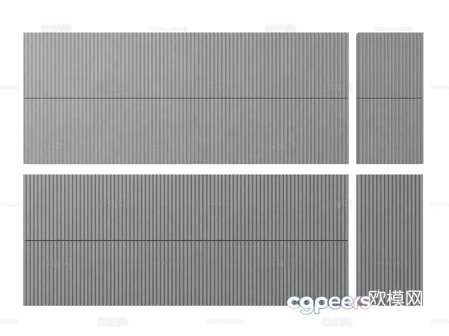 Modern background wall wavy wall wavy board shaped wall 3d model