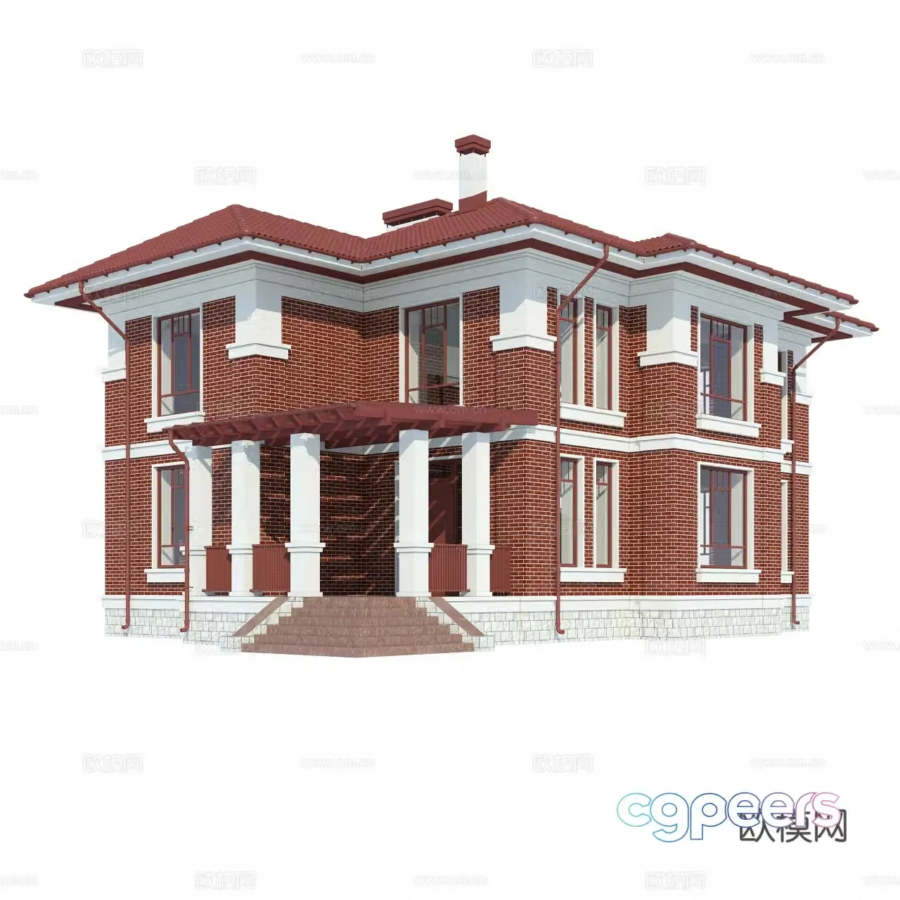 Villa exterior 3d model