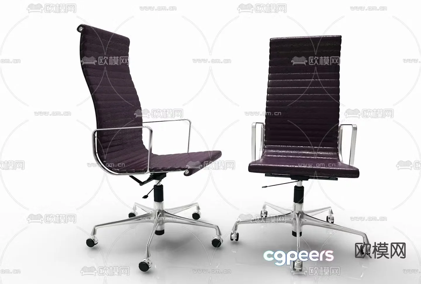 Modern single chair office chair training chair 3d model