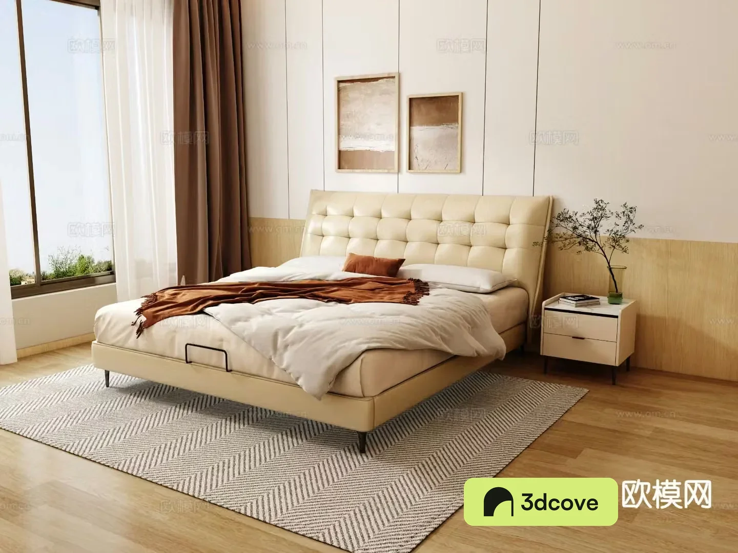Modern double bed
